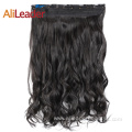 5 Clips Body Wave Synthetic Clip In Hairpiece